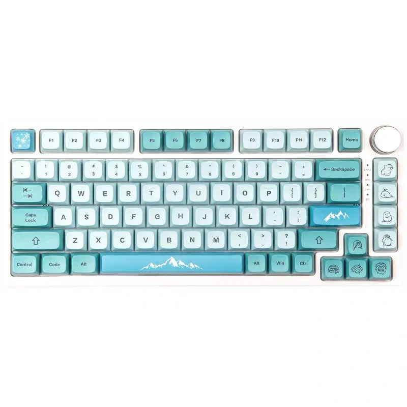 GMK Clone Iceberg 123 Keys PBT Dye Sub Keycaps XDA Profile For Cherry GMMK Pro Mechanical Keyboard 61 64 68 96 98 104 108 GMK keyboard computer wireless