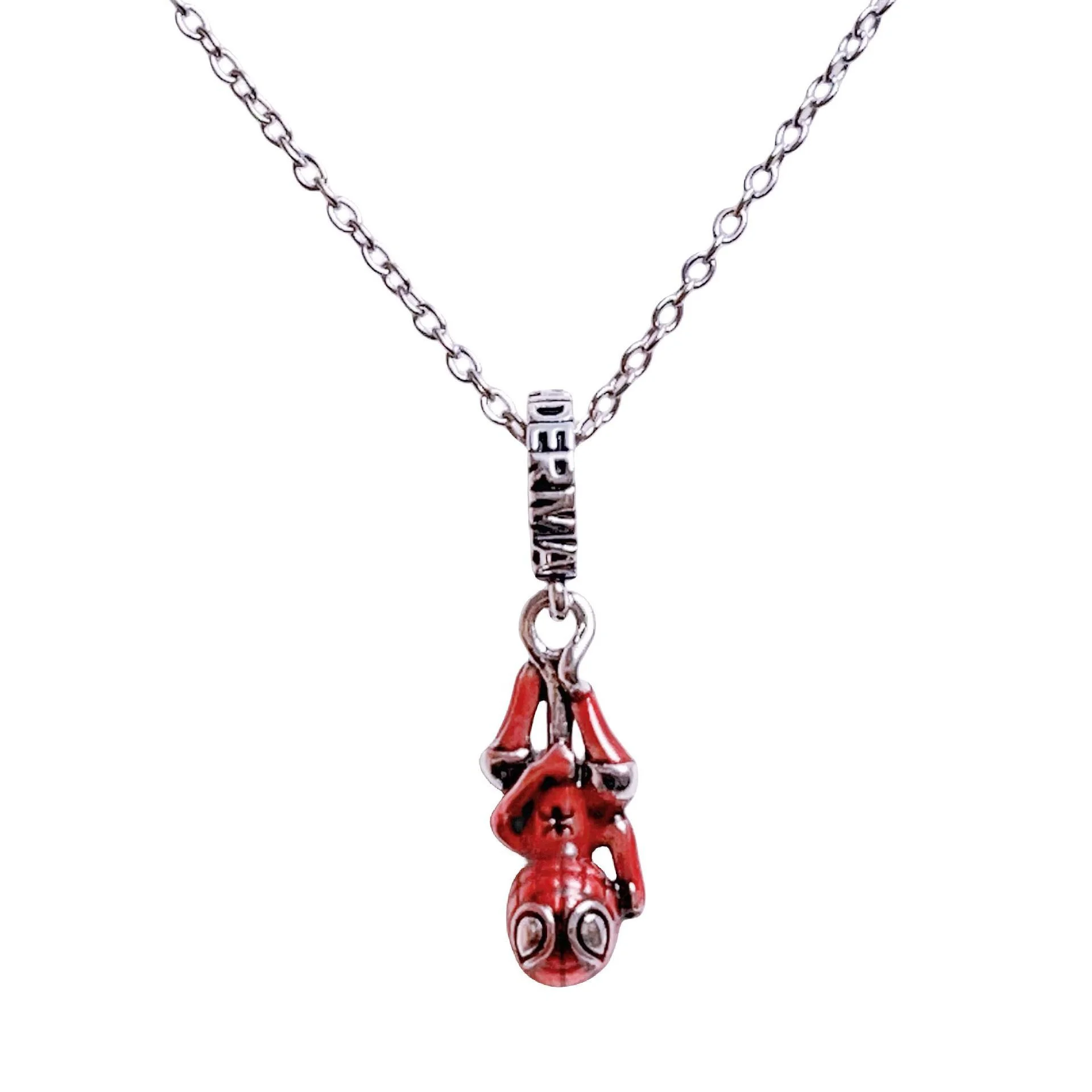 Superhero Spiderman Necklace Spider Battle Uniform Pendant Necklace for Fans Gifts Jewelry Accessories