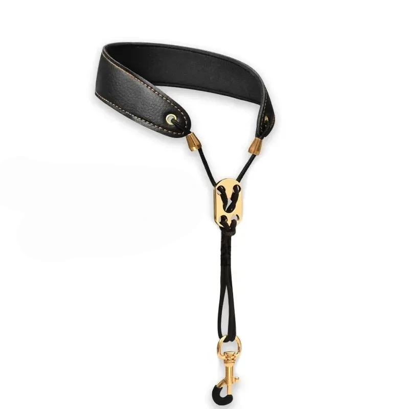 Premium Leather Saxophone Neck Strap with Enhanced Protection