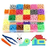 Kids Magical Water Fuse Beads Girls DIY Handmade Water Spray Magic Water Sticky Beads Craft Set Children Puzzle Educational Toys 5