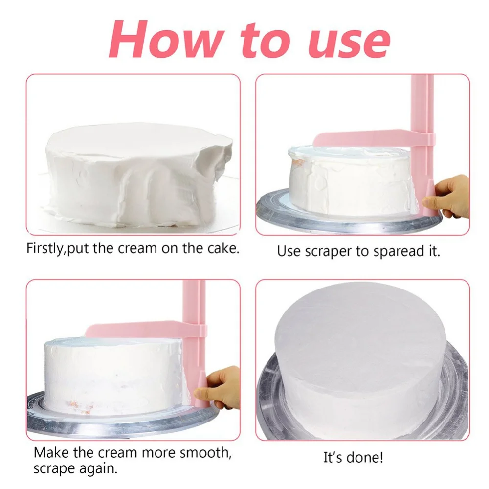 1Pc Adjustable Cake Scraper Fondant Spatulas Cream Cake Edge Smoother Cake Decorating Tools DIY Bakeware Kitchen Accessories