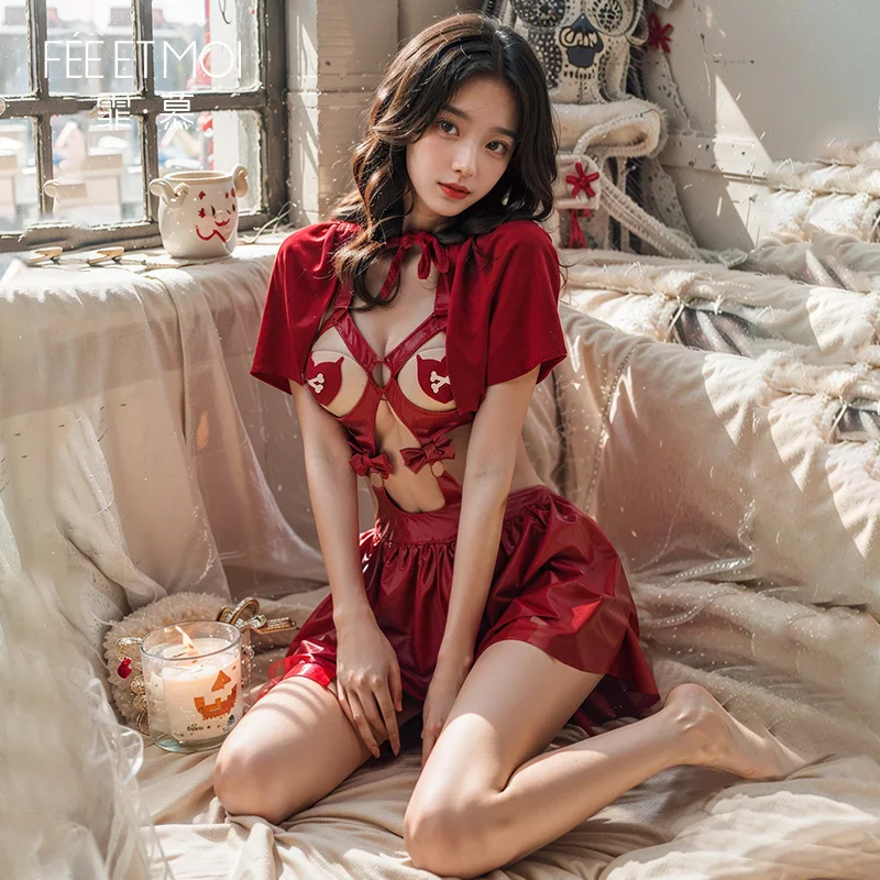 Halloween Erotic Costumes Cosplay Lolita Uniform Sexy Lingerie Outfit Underwear Women French Apron Maid Dress Body Suit