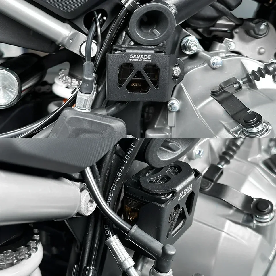 Motorcycle Brake/Clutch Reservoir Cover For CFMOTO 450MT, Ibex 450, 800NK (2024-2026) - CNC Aluminum Accessory