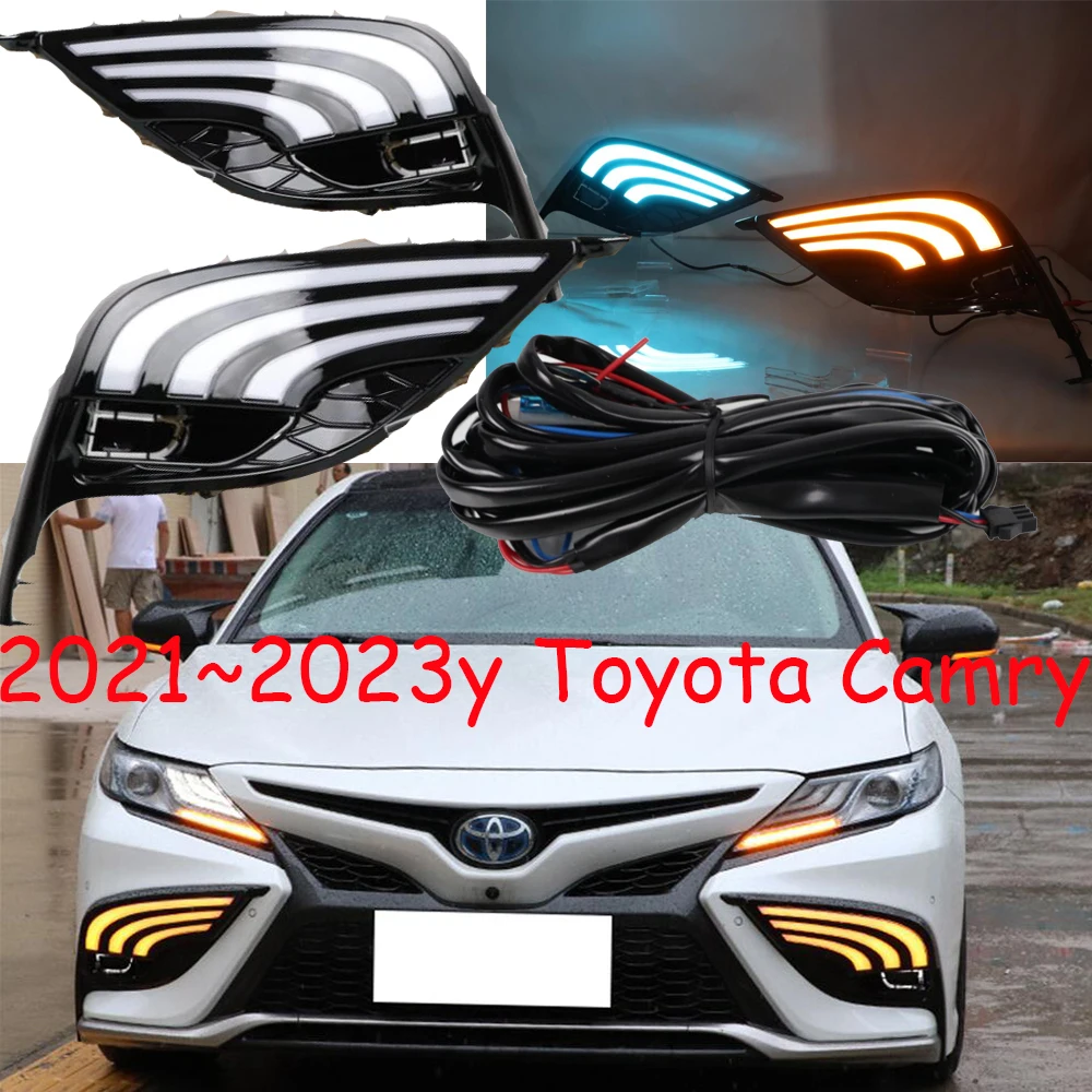 

Автомобильный бампер Aurion, передсветильник для Toyota Camry Дневной светильник 2021 ~ 2023y DRL, автомобильные аксессуары, светодиодная фара, противотумансветильник
