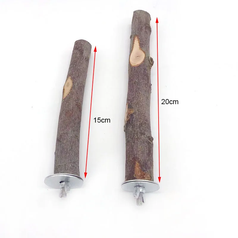 Natural Wood Pet Parrot Fork Tree Branch Stand Rack Squirrel Bird Hamster Branch Perches Chew Bite Toys Stick bird cage perches