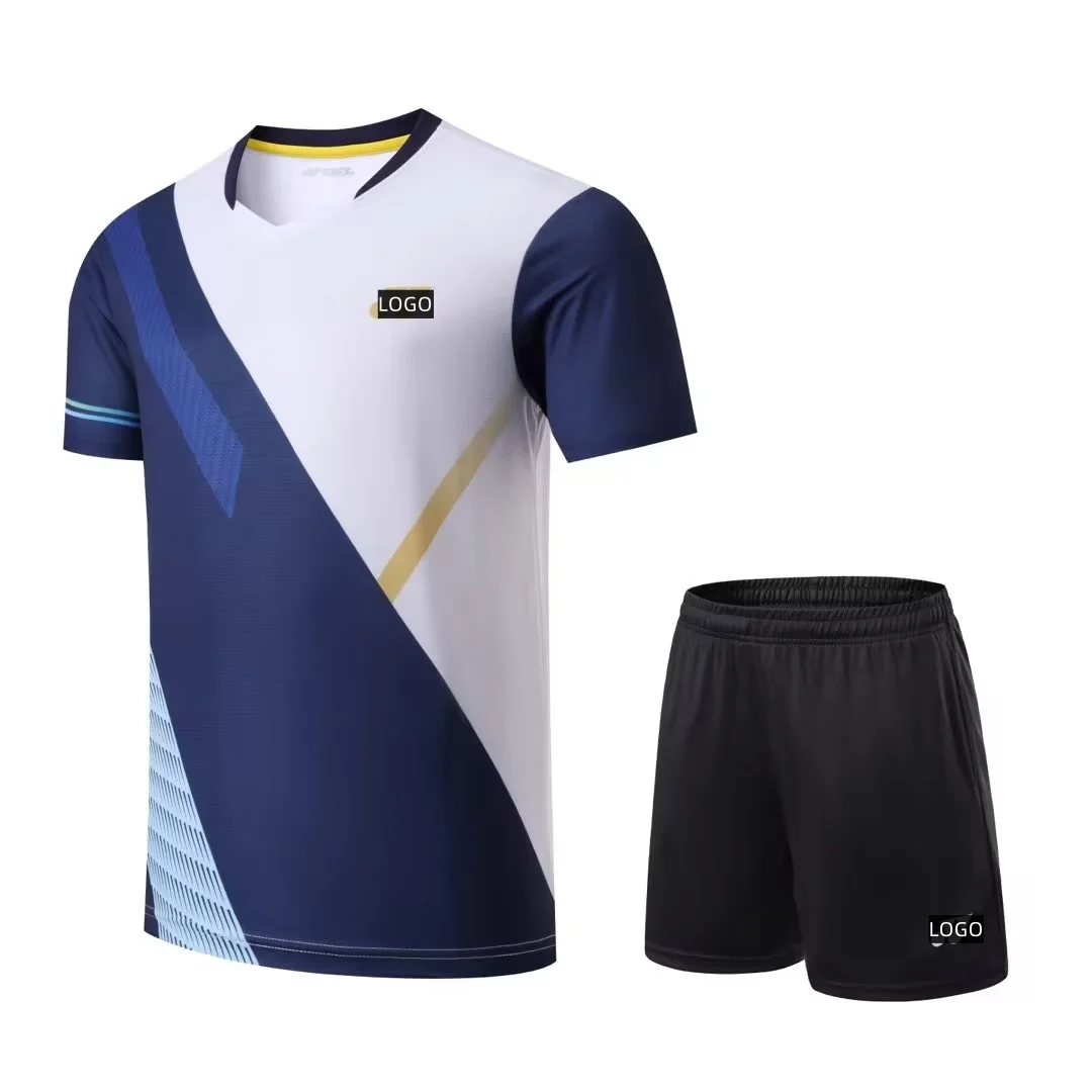 Custom badminton T-shirt for men and women quick drying material breathable sweat absorption tennis training shirt can print LOG