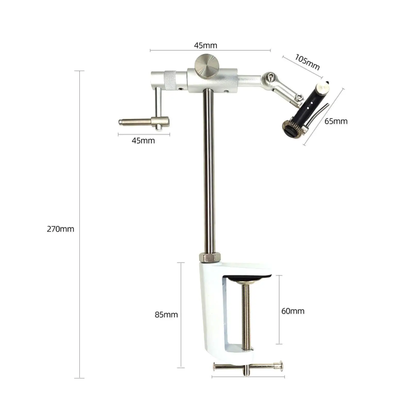 Rotary Fly Tying Vise with 360° Rotation DIY Lure Maker Fishing Tying Tool 6