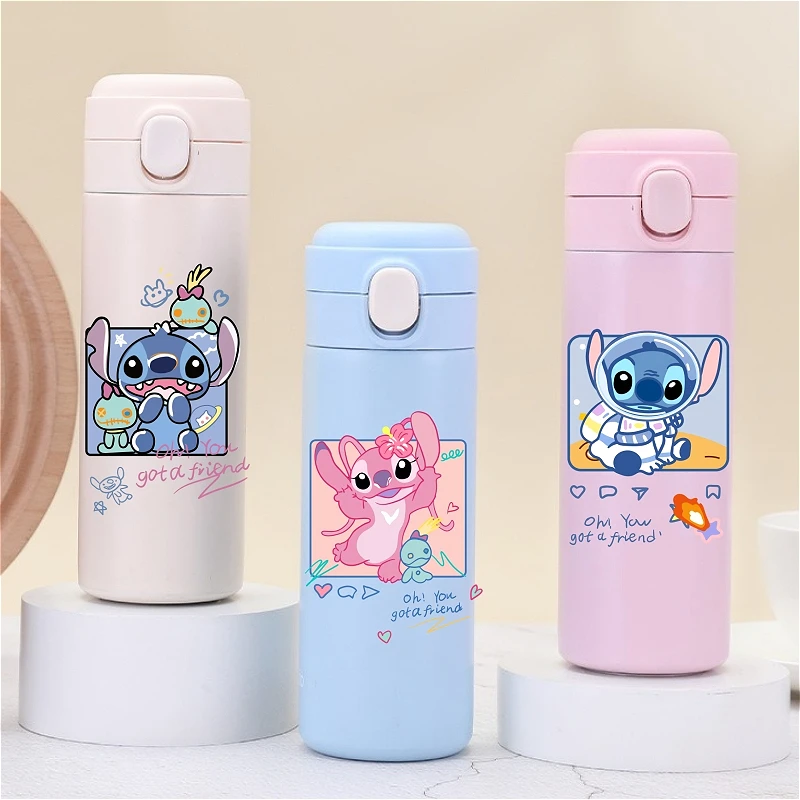 Stitch Angel Cute Cartoon Large Capacity Small and Light Portable High Value Personality Creative Stainless Steel Insulation Cup - AliExpress 26