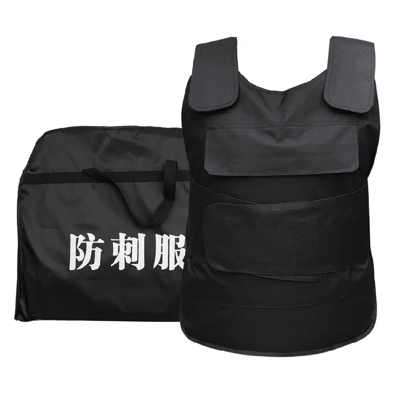 1pcs 블랙 스탭프루프 조끼 안티 컷 안전 의류 보안 전술 안전 운동복 가드 의류 경비원 액세서리