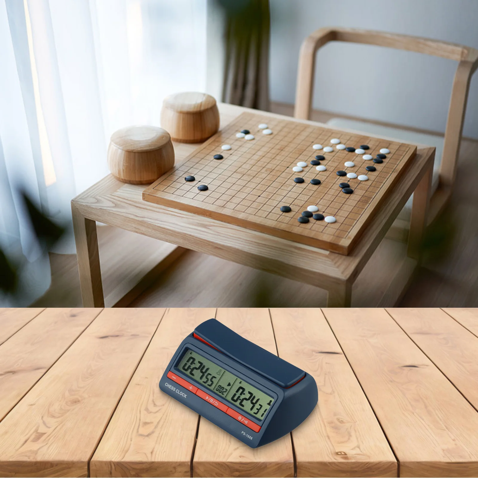 Sophisticated Digital Stopwatch Perfectly Suited for Board Games Like Chinese Chess and For Go With Customizable Features