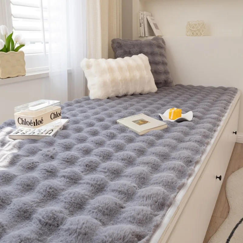 Bubble Plush Carpet Girl's Bedroom Bedside Mat Anti Slip Thick Fluffy Carpet Balcony Cushion Imitation Rabbit Hair Sofa Area Rug 3