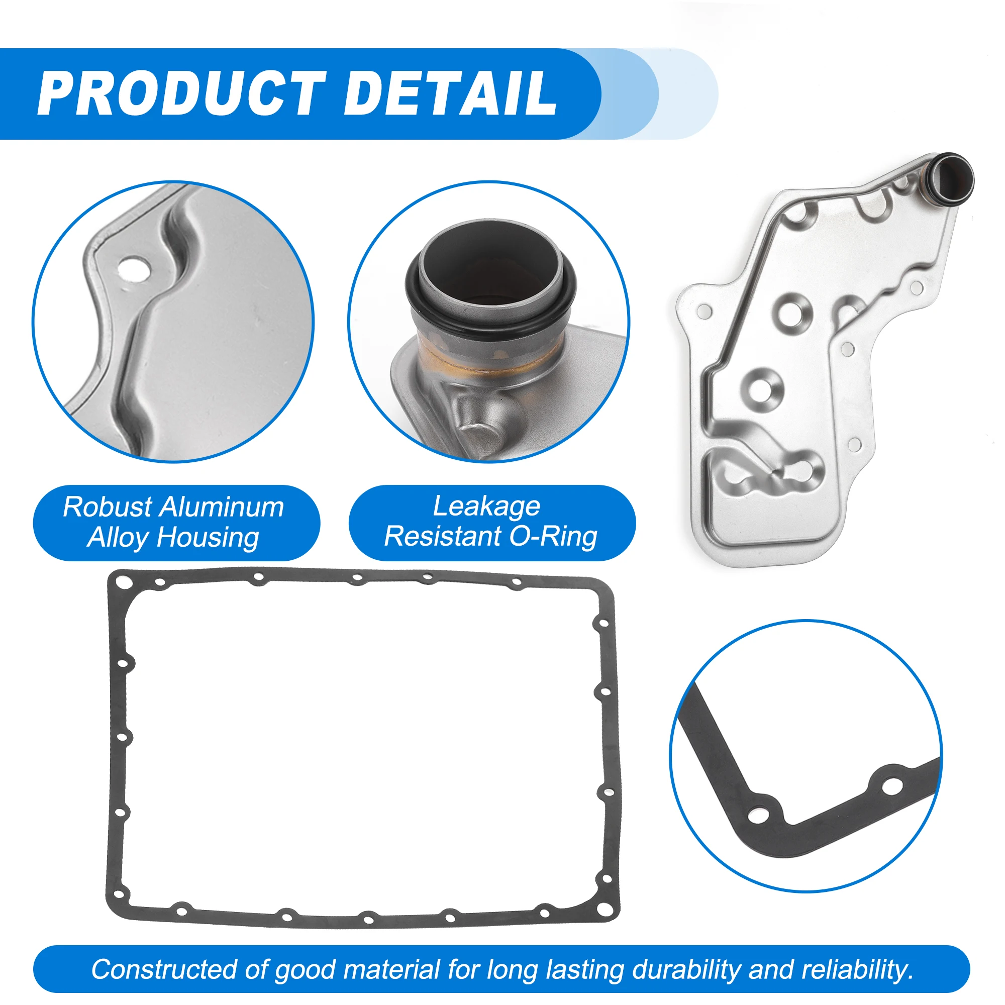 UXCELL RE4R01A Automatic Transmission Filter Kit CVT Oil Cooler Filter Oil Pan Gasket Kit for Nissan 240SX SE, XE 2.4L L4