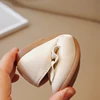 Spring Autumn Girls Leather Shoes with Bow-knot Princess Sweet Single Shoe Cute Soft Comfortable Child Flats Kids Shoes 6