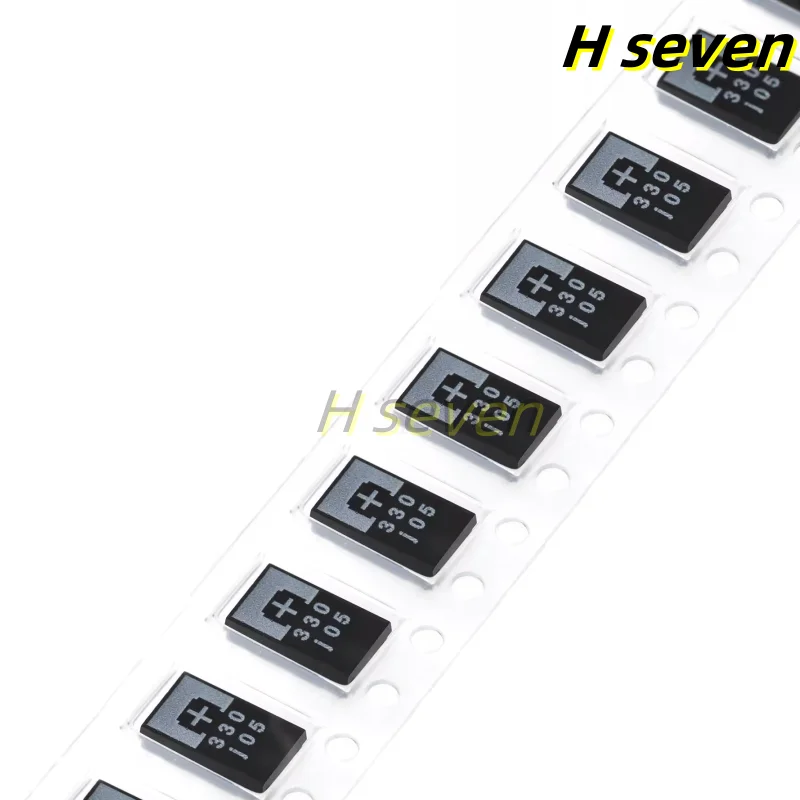 

10pcs 7343 D Type Low ESR 6TKE330MAP 6.3V 330uF SMD Polymer Tantalum Capacitor