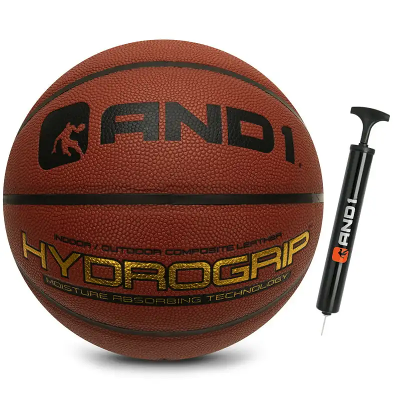 

Hydrogrip Premium Composite Basketball & Pump, Official Size 7, Orange