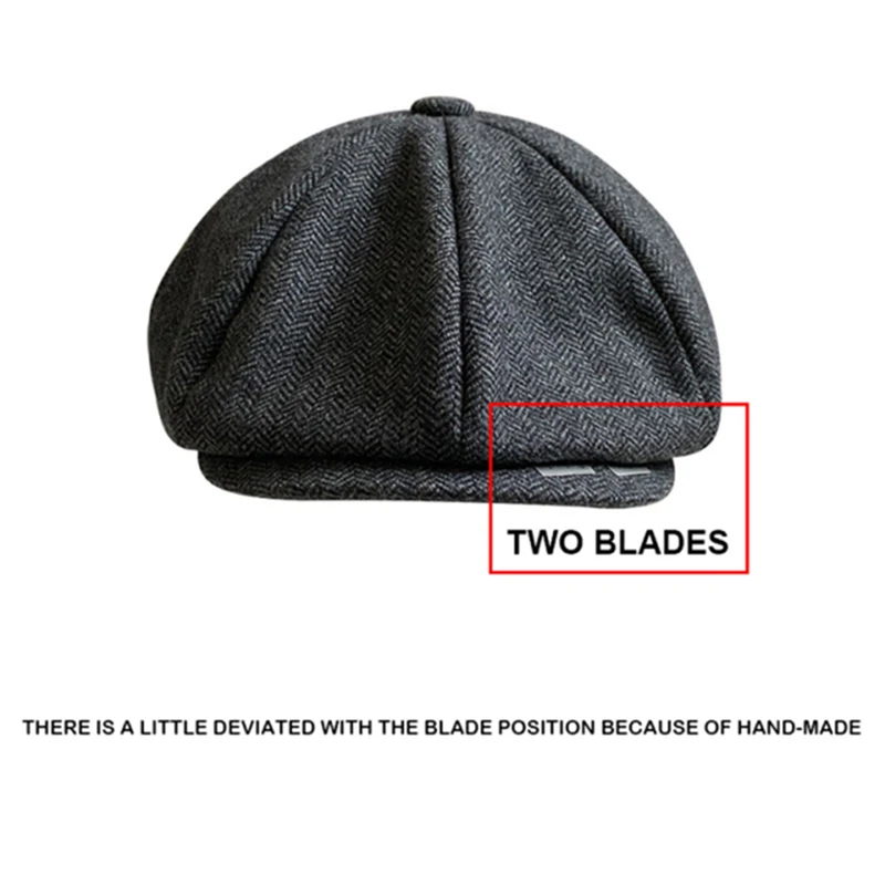 Cappello Cabbie Unisex Cappello Newsboy In Cotone - Stile Peaky Blinders, Taglia Unica Cap Moda Irlandese - Foto 2