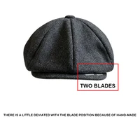 Vintage Men's Newsboy Cap With Blades Peaky Blinders Women Men Berets Classic Woolen Octagonal Caps Casual Gatsby Flat Hat NZ297 5