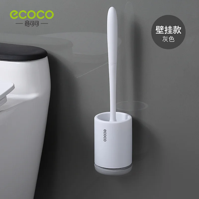Toilet brush No dead corner Wall-mounted Household bathroom Punch-free Toilet brush long handle Wall-mounted cleaning set toilet brush set