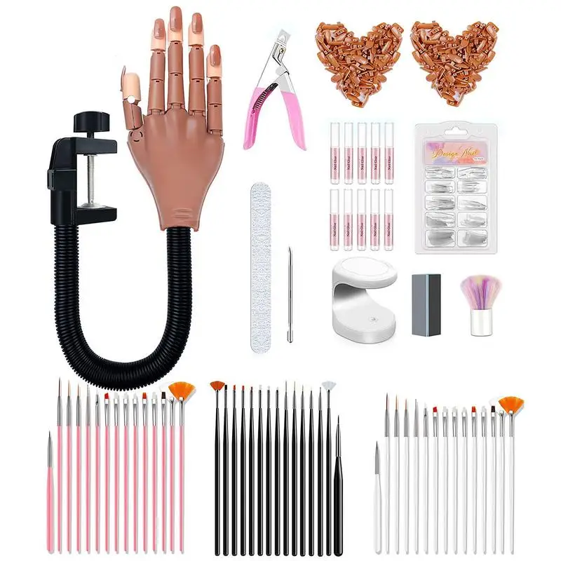 

Nail Practice Hands DIY Hand For Nail Practice Tool Set Flexible Movable Nail Tools Kits Adjustable Fake Mannequin Hands For