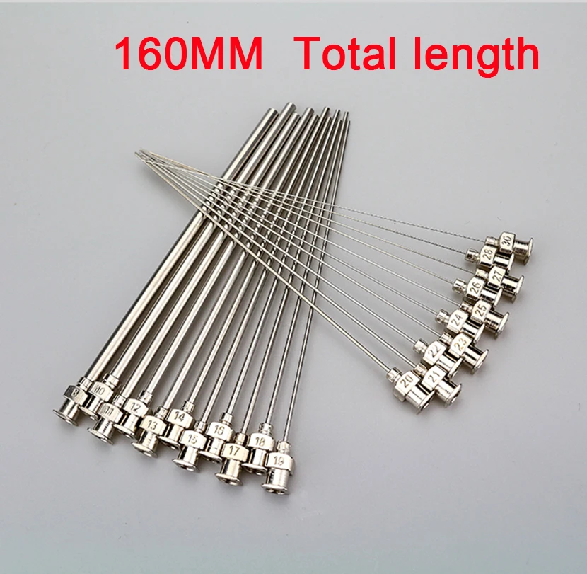 10pcsPrecisiondispensingneedleTotallength160mmstainlesssteel