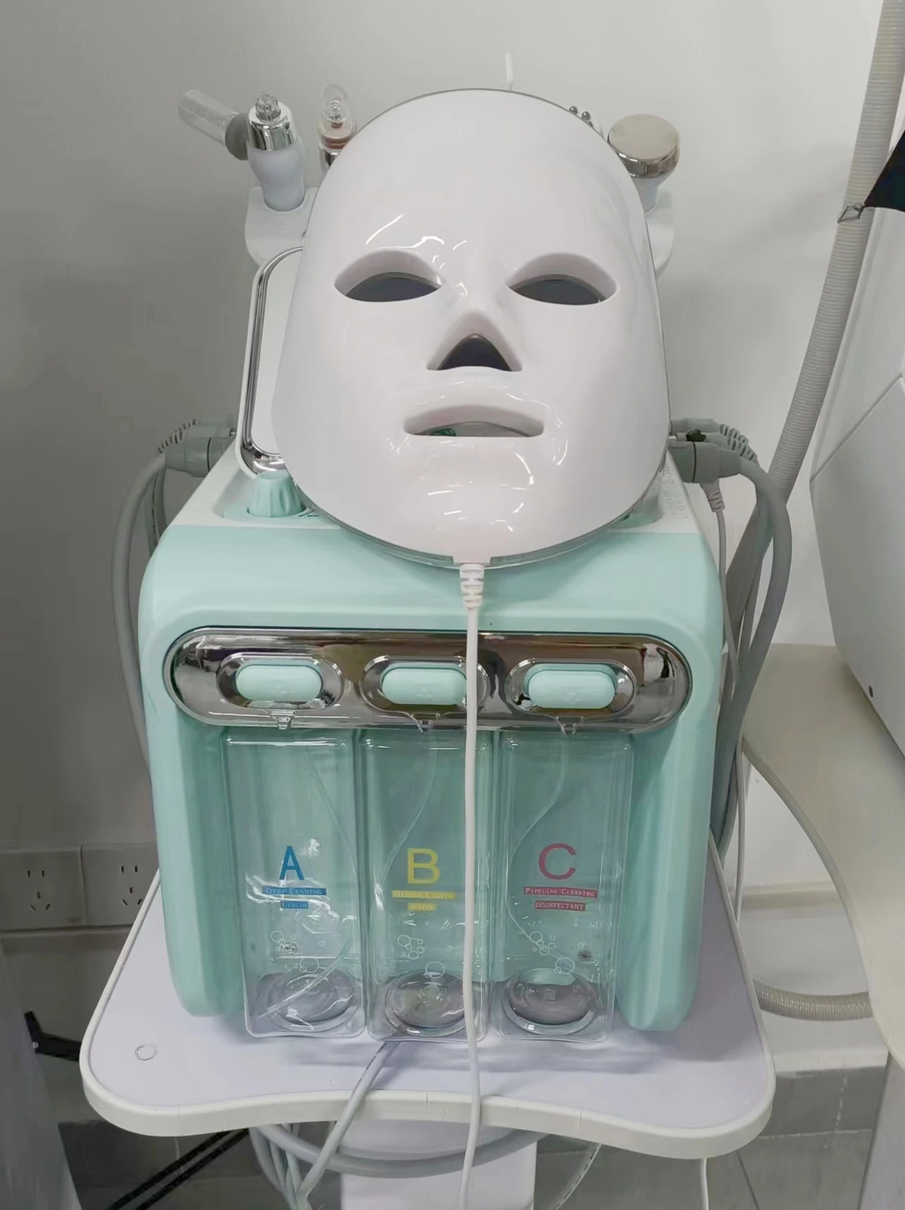 

Facial Cleaning Machine, 6 in 1 Pore Cleaner, 7 in 1, H2o2, Water Oxygen Jet Peel, Hydra Dermabrasion, Small Bubble Face Firm