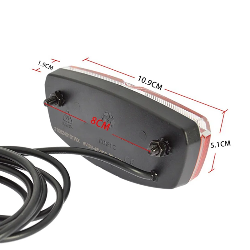 Ebike 테일 라이트 전기 자전거 테일 라이트 입력 6V-48V LED 라이트 자전거 반사판 전기 자전거 테일 라이트 HOT