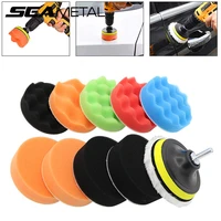 SEAMETAL 3/4/5 Inch Car Polishing Sponge Pads Kit Foam Pad Buffer Kit Polishing Wax Pads for Car Motorcycle Removes Scratches 1