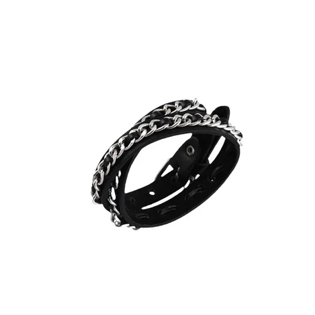 Bracciale Largo In Pelle Da Donna Bracciale Rigido Con Polsini