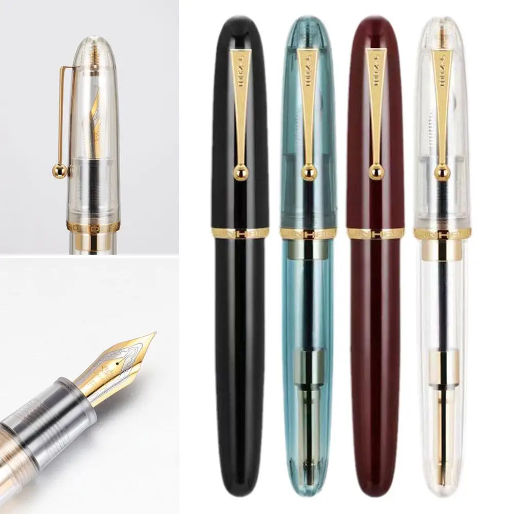 

Jinhao 9019 прозрачная цветная каучуковая авторучка принадлежности 0,5/0,7 мм чернила для студентов школы канцелярские принадлежности для бизнеса и офиса подарок