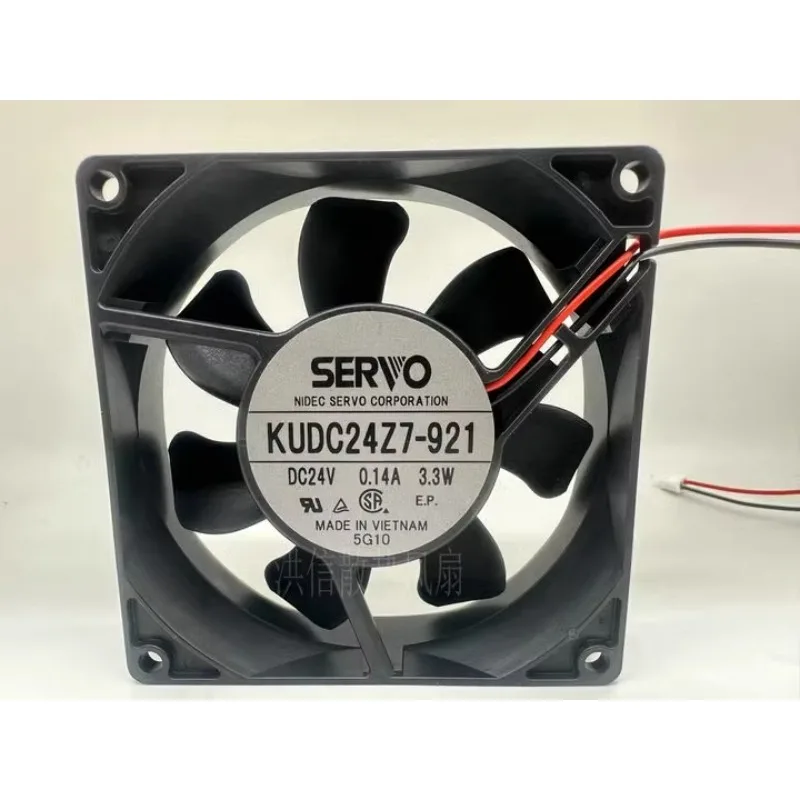 

Original New Cooler Fan for SERVO KUDC24Z7-921 DC24V 0.14A 3.3W 2-wire Frequency Converter Cooling Fan 9025 90*90*25MM