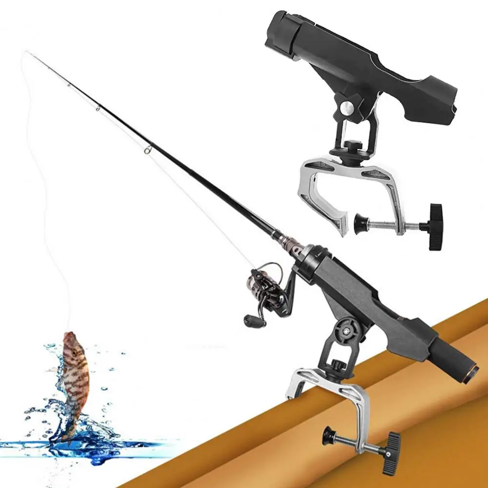 

Fishing Accessories Adjustable Boat Fishing Rod Holder with Clamp Opening Mount on Horizontal/vertical for 360-degree for Boats