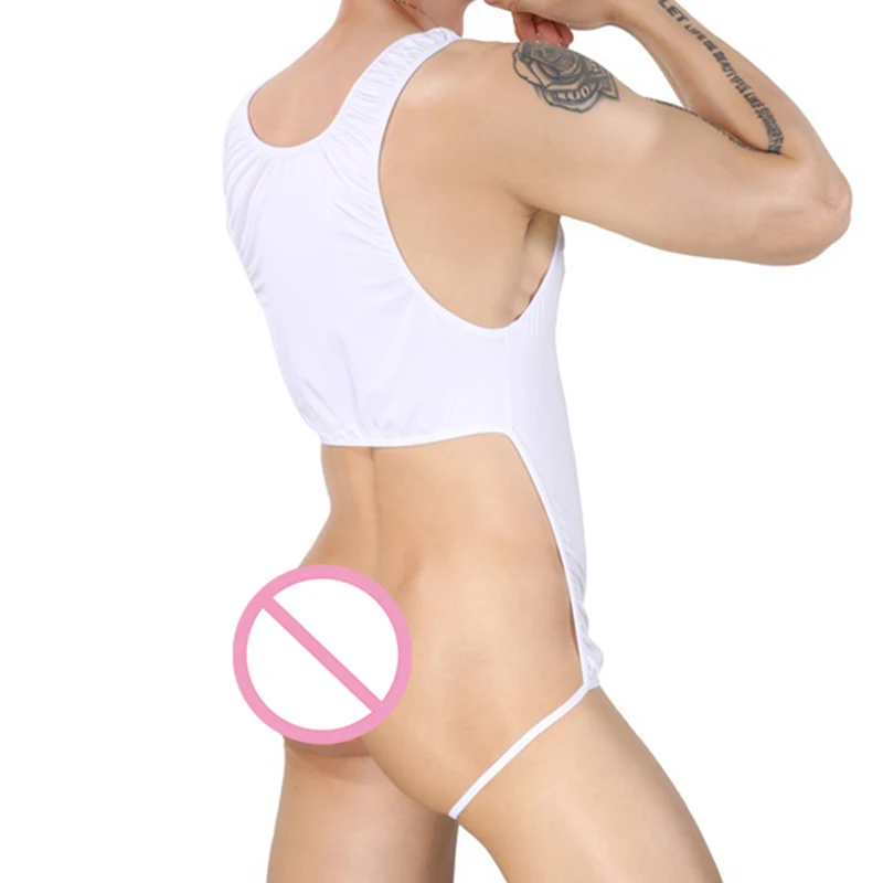Men's Sexy Crotchless Bodysuit Open Butt Underwear Hollow Out Exotic Lingerie Backless Jumpsuit Fetish Costumes Underpants men underwear sexy lingerie