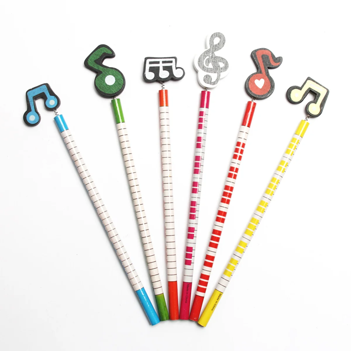 

12pcs Pencils Musical Notation Shape Student Exam Pencils for Children Students