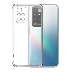 Shockproof Clear Silicone Phone Case with Airbag Protection - Redmi 10 Prime 2022 (FSKS)