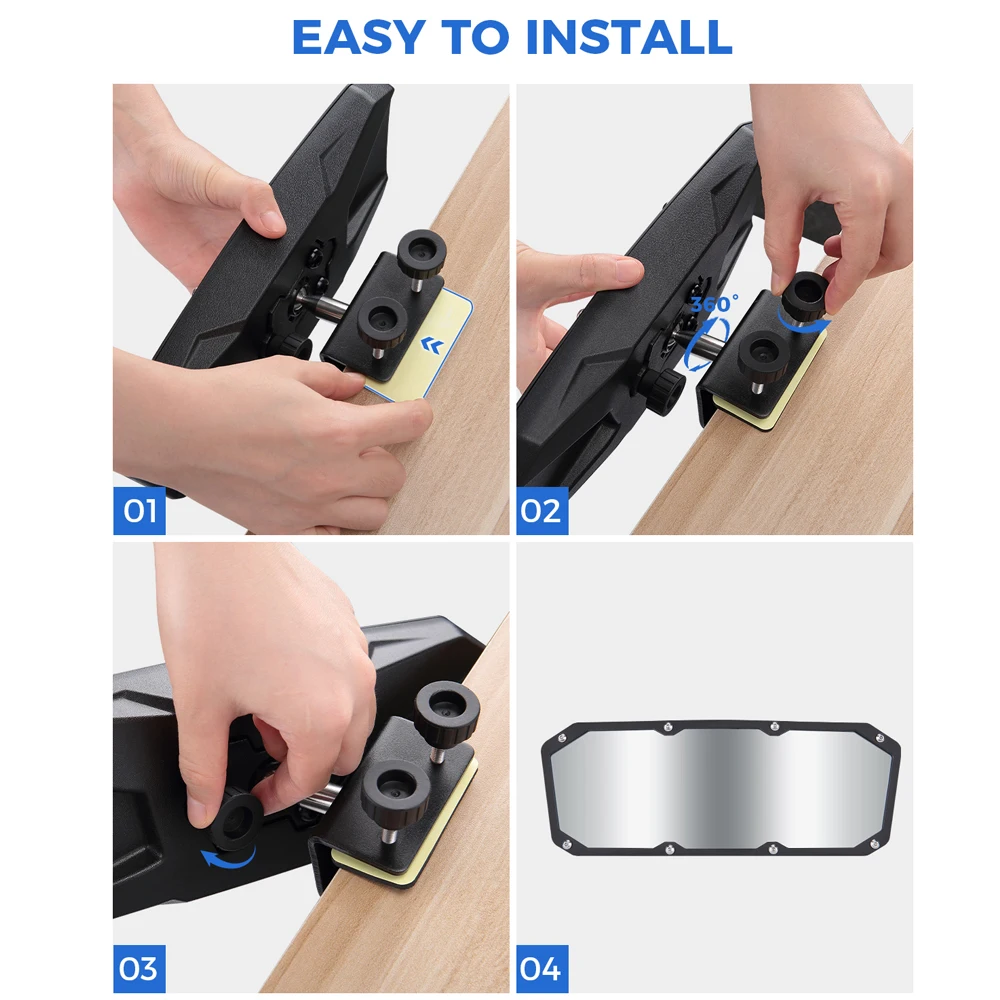 Boat Rearview Mirror Boat Rear View Mirror Marine Accessories For Jet Ski Yacht Personal Watercraft PWC Surfing Universal