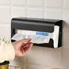 Wall Mounted No punching magnet storage container Garbage Bag Dispenser Self Adhesive Kitchen Bathroom Paper Tissue Holder 1