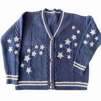 Fashion Warm Swif T Beige Holiday Cardigan Women Cardigan Autumn Tay Women Star Embroidered Cardigan Lor V-neck Knitted Sweater - Image 5