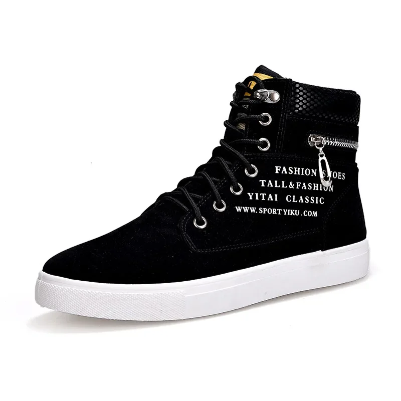 Fashion Men's Vulcanize Shoes High-top Casual Shoes for Men Brand Comfortable Male Flats Lightweight Non-slip Walking Footwear 5