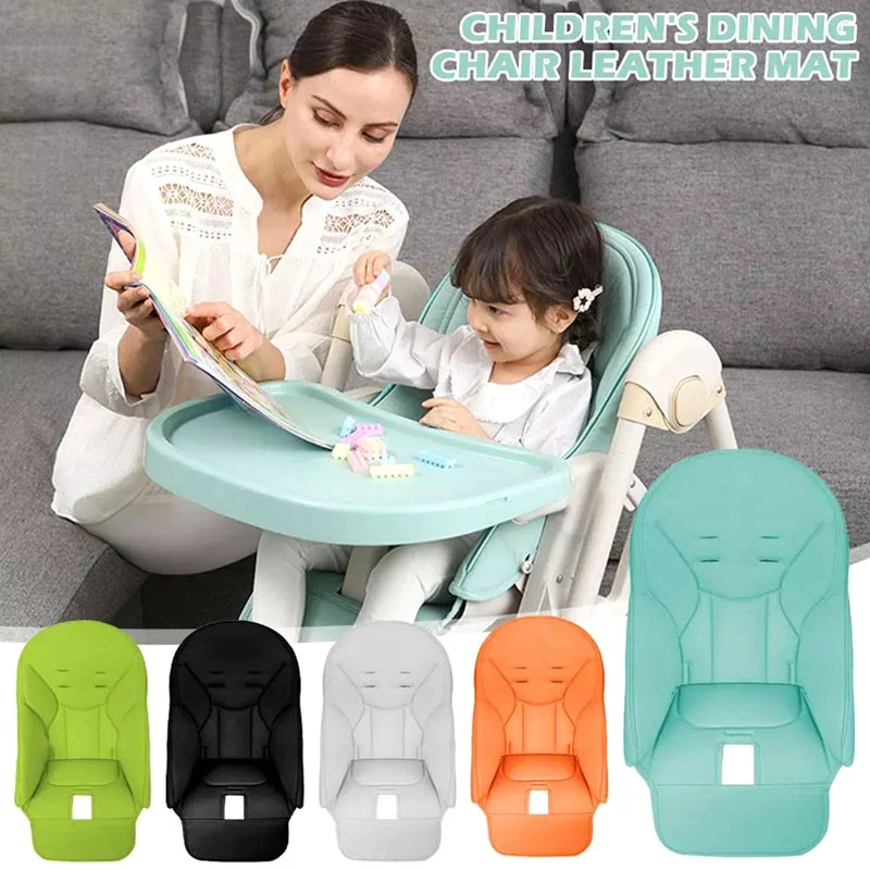Baby PU Leather Dining Chair Cover Children Leather Cushion Baby Dining Chair Cover With Padding Seat Case Accessories