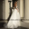 ADLN Romantic Boho Wedding Dress Off The Shoulder V Neck See Through Sequined Applique A Line Tulle Bridal Gown Robe De Mariee 2