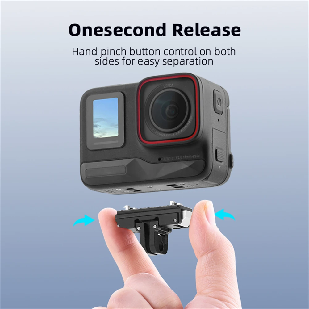 

Quick Release Mount Magnetic Adapter Mount 1/4” Thread Mount Two-Claw Adapter Tripod Mount Compatible With Insta 360 Ace Pro