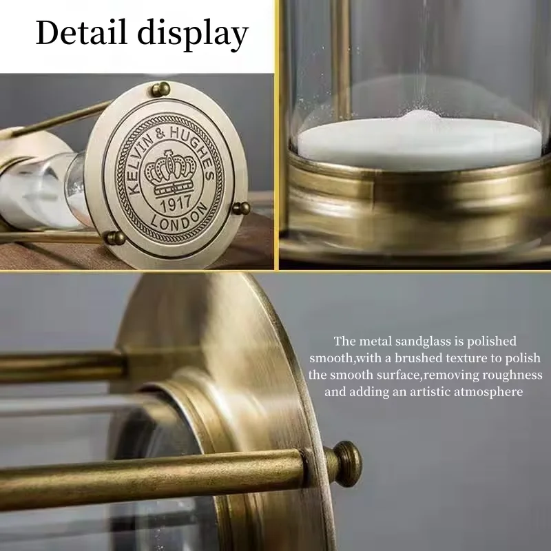 5/10/15 Minutes Hourglass Sand Clock Watch Nordic Retro Metal Timer Sandglass Office Home Decoration Ornaments Timekeeper Tools Sand Timer Liquid Hourglass Timer Colored Hourglass