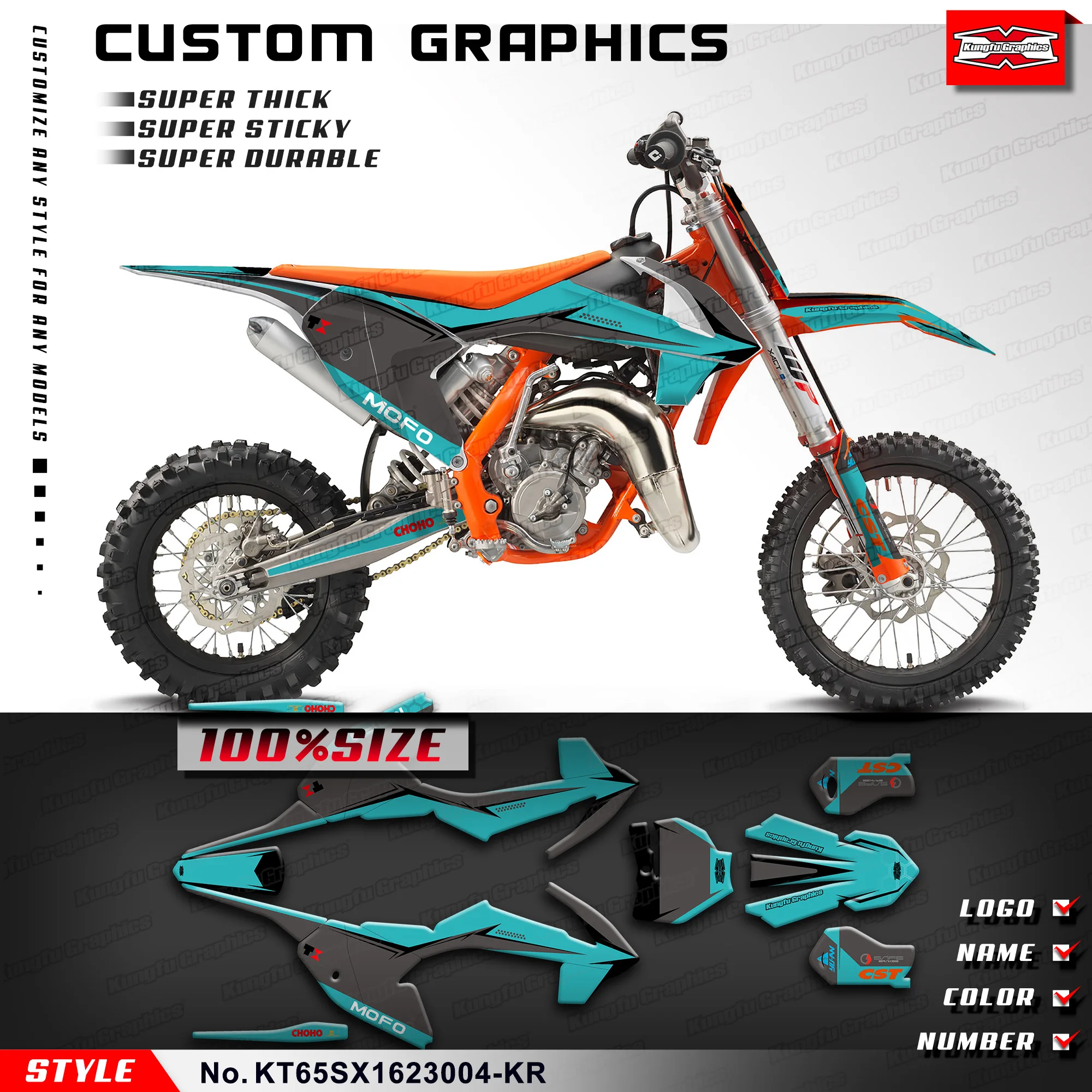 

Гоночные графические мотоциклетные наклейки для KTM SX 65 2016 2017 2018 2019 2020 2021 2022, KT65SX1623004-KR