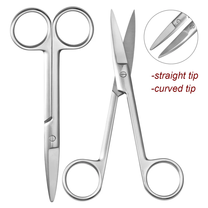 1pc Surgical Steel Makeup Beauty Scissors Eyebrow Nose Hair Straight