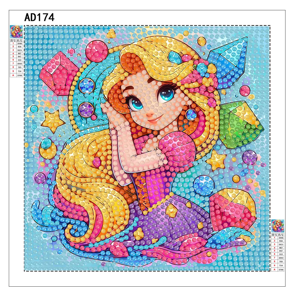 DIAMOND DOTZ Disegni per pittura a mosaico con diamanti, motivo: Frozen II Free to be me, 65 x 50 cm, per bambini e adulti, CD-851900412