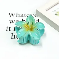 8CM BOHO Gradient Large Flower Acrylic Hair Clip For Women Sweet Hair Claws Crab Clamp Barrettes Hawaiian Headwear Accessories - Image 6