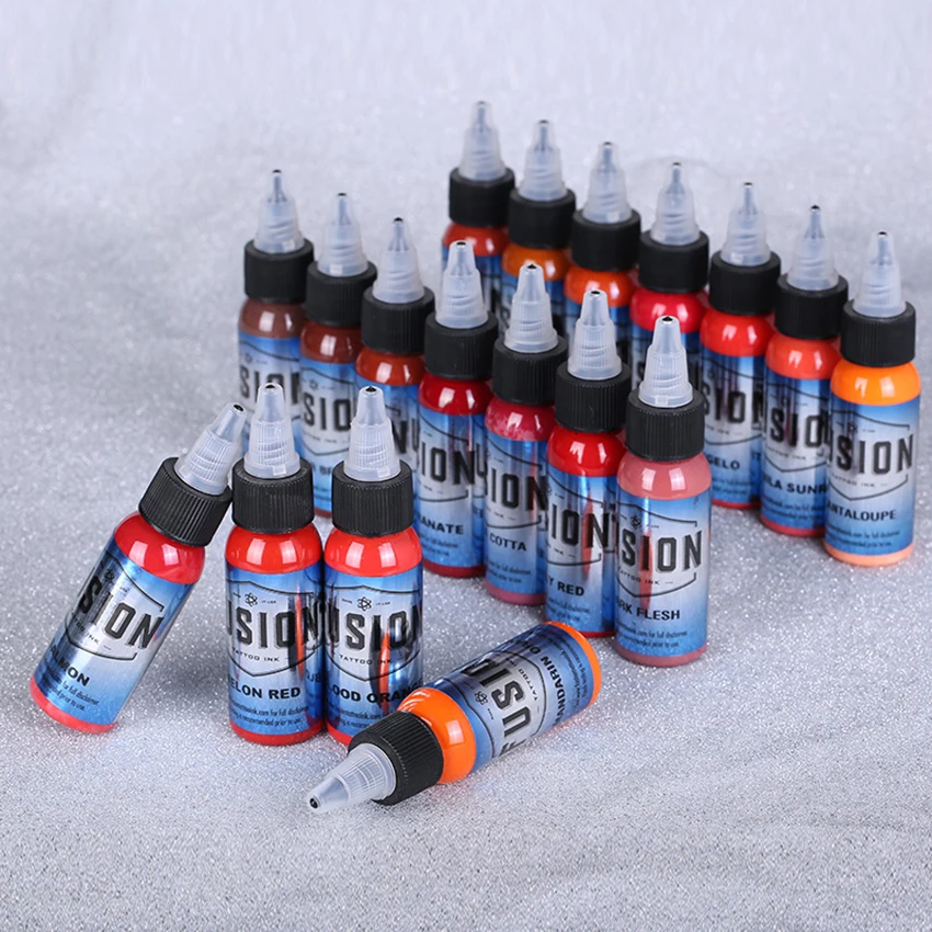 Fusion 16 Color Tattoo Ink Set Pigment Permanent Tattoo Ink Supplies 30ml Tinta