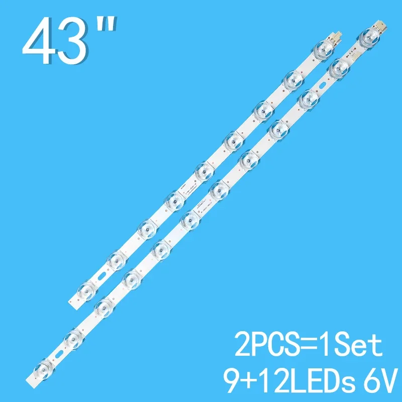21 LED(6V) LED Backlight strip for TCL 43F8F 43L8F 43A820 43HR330M21A0 4C-LB4321-HR01J 43S434 43HR330M21A1 43RS520 615m led backlight strip for thomson 65ud6306x1 65ud6326 65ud6306 65ud6336 65ud6406 tcl 65s421 65s423 65s425 4c lb6508 hr01j