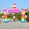 Outdoor Giant Inflatable Santa Claus Arch Christmas Promotion Archway inflatable Christmas Tree Arch For Decoration 6