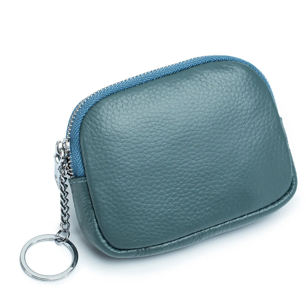 Elegant Genuine Leather Mini Purse - Luxury Designer Card Holder & Coin Pouch